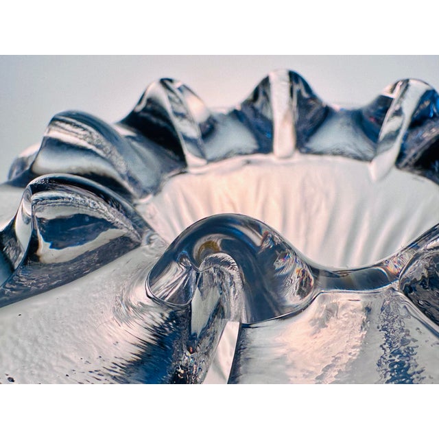 1970s Handmade Crinoline Vase in Crystal Glass by Göran Wärff & Ann Wärff for Kosta Boda, Sweden, 1970s For Sale - Image 5 of 11