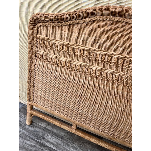 Polo Ralph Lauren Boho Coastal Style Wicker King Size Bed Headboard. Circa 1990s For Sale - Image 15 of 18