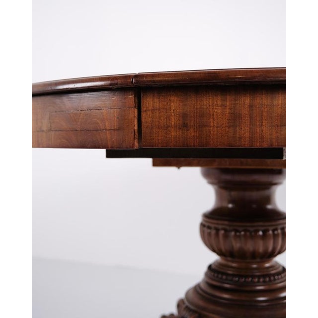 Late Empire Pedestal Table in Mahogany with Carved Details, 1840s For Sale - Image 5 of 14