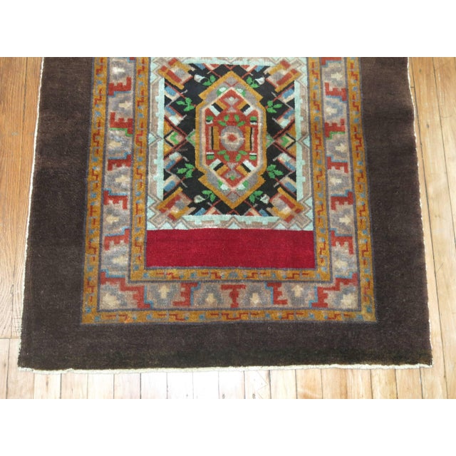 Early 21st Century Early 21st Century Square Size Turkish Throw Rug - 3'1" x 3'5" For Sale - Image 5 of 5