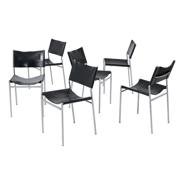 SE06 Dining Chairs by Martin Visser for T Spectrum, 1960s, Set of 6 For Sale