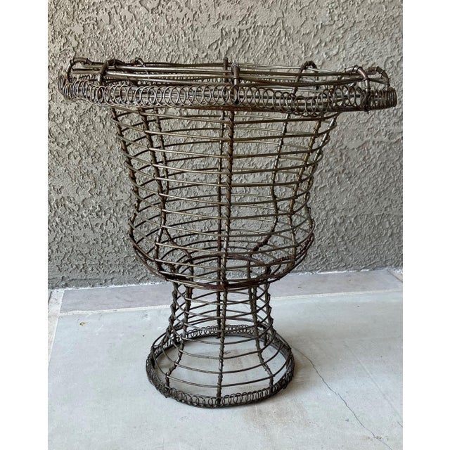 Victorian Late 20th-Century Fil De Fer Victorian-Style Wirework Urn-Shaped Planter For Sale - Image 3 of 18