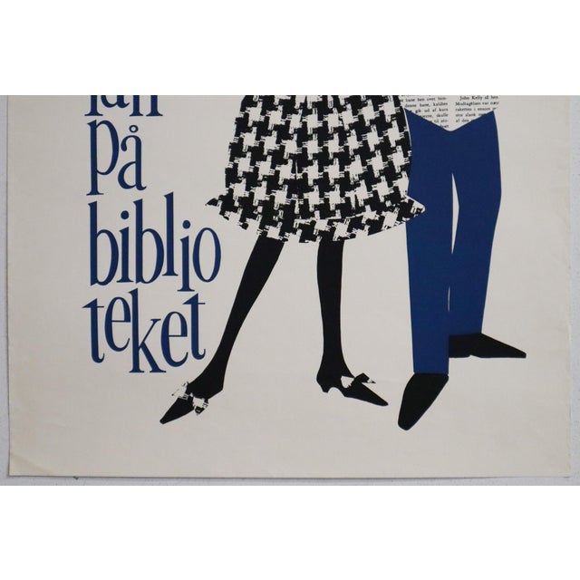 Date: 1960s Size: 19.5 x 27.5 inches About this poster : Mid-century Danish library and reading campaign posters from the...