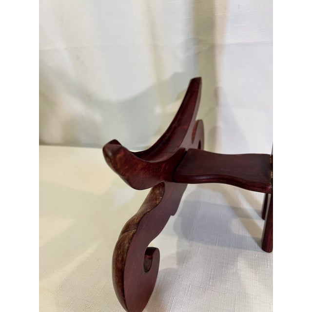 Vintage Chinese Carved Table Top Easel for Plate / Charger For Sale In Mobile - Image 6 of 10