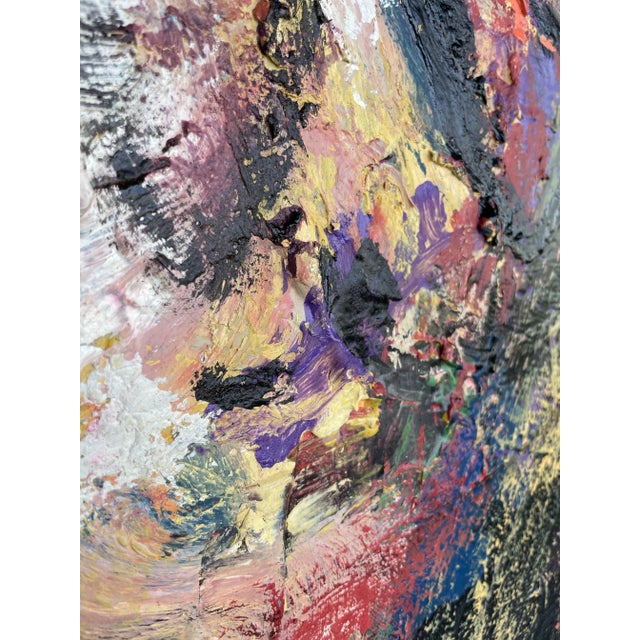 Wood Large Willem De Kooning Style Abstract Oil on Canvas For Sale - Image 7 of 13