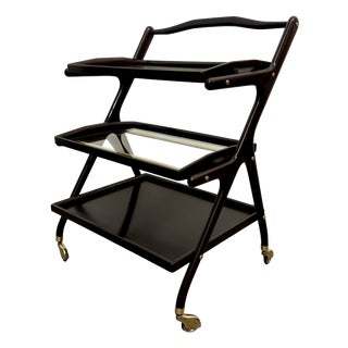 Food Trolley with Trays from Cesare Lacca, 1950s For Sale