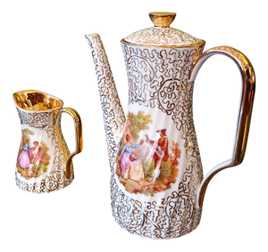 Vintage Teapot and Fragonard Jug, 1930