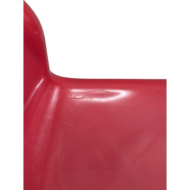 Red Chairs by Carlo Bartoli for for Kartell, Italy, 1970s, Set of 2 For Sale - Image 8 of 10
