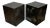 Patinated Steel Cubes-a Pair For Sale