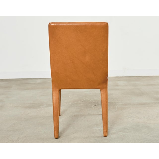 Ralph Lauren Mahogany Leather Italian Dalton Dining Chair For Sale - Image 13 of 14