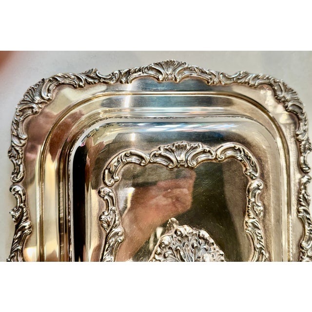 Community Mid 20th Century Ornate Silverplate Covered Serving Dish For Sale - Image 4 of 7