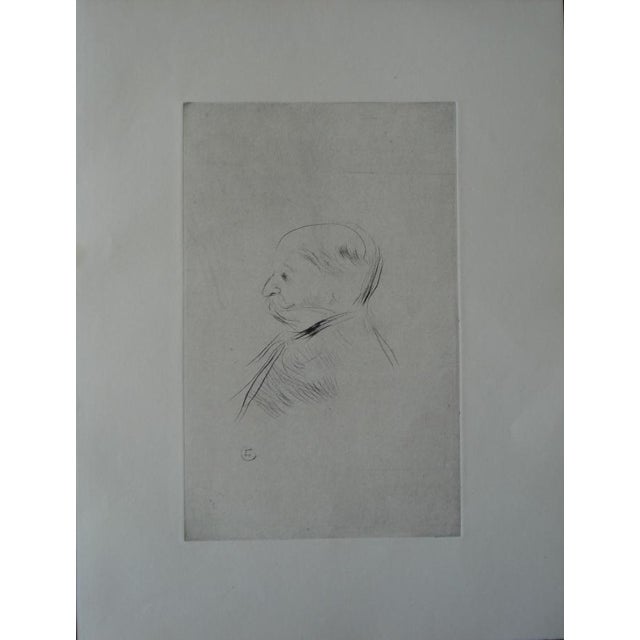 Henri De Toulouse Lautrec, Portrait of Monsieur X, Original Signed Engraving For Sale - Image 5 of 5