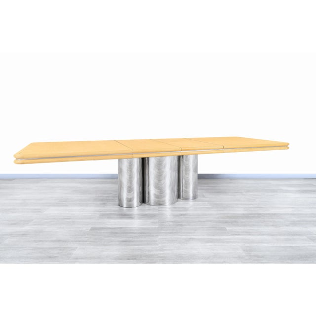 1980s Mid-Century Modern "Radial" Dining Table by Stanley J. Friedman for Brueton For Sale - Image 5 of 13