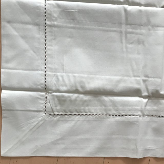 Textile Sferra Celeste 3990 Ivory Continental Sham For Sale - Image 7 of 8