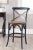 Gibson X Back Counter Stool in Distressed Hickory & Medium Brown For Sale - Image 4 of 5