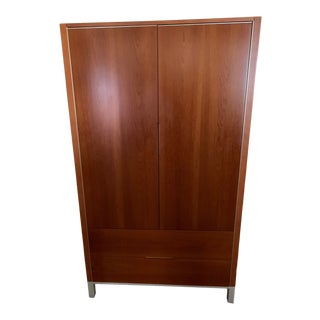 Amada Armoire Cherrywood Armoire With Aluminum Base and Part of a 5 Piece Set For Sale