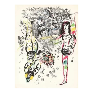 1963 Marc Chagall Original Lithograph Acrobat at Play
