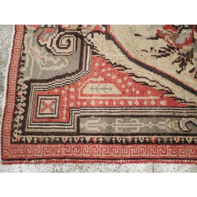 Early 20th Century Galerie Shabab Collection Early 20th Century Turkish Ghourdes Accent Rug For Sale - Image 5 of 8