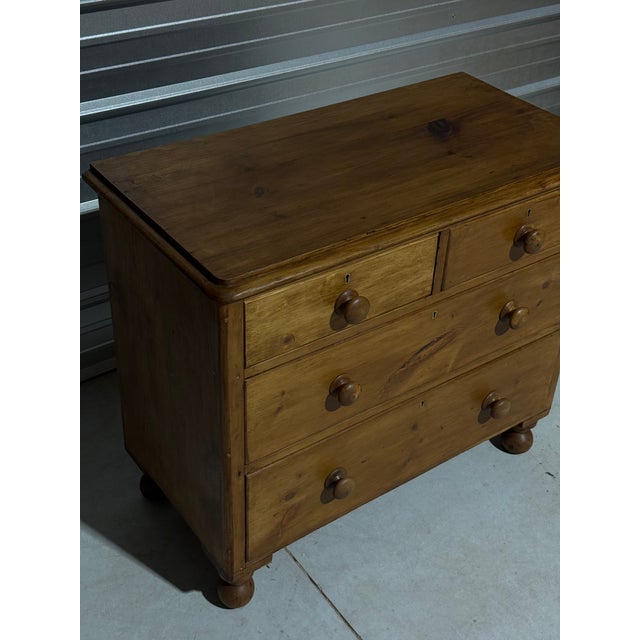 Victorian Antique Pine Two Over Two Drawers - Chest of Drawers From England For Sale - Image 3 of 18