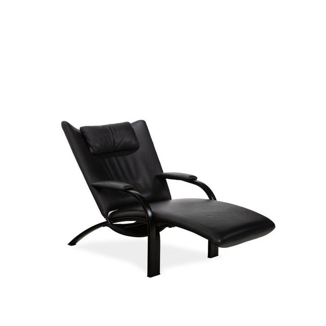 Spot 698 Leather Armchair in Black with Manual Function from Wk Wohnen For Sale - Image 5 of 16