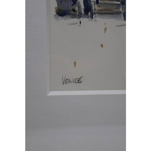 Jeffrey Harpham “A Meeting at Campo Maria Formosa” 2003 Venice Watercolor For Sale - Image 4 of 14