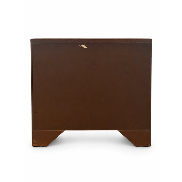 Brown 1980s Thomasville Oak Two-Drawer Nightstand or End Table For Sale - Image 8 of 9