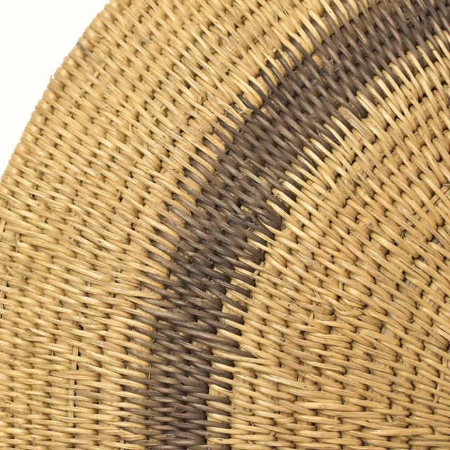 Textile Early 20th Century Makenge Flat Wedding Basket 18 Inch Zambia For Sale - Image 7 of 7
