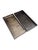 Animal Skin Arhaus Camden Collection Butler Leather Ottoman in Slate Showroom Sample For Sale - Image 7 of 11