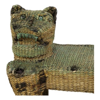 Vintage Jaguar Petite Stool Attributed to Mario Lopez Torres For Sale