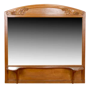 Carved Oak Mirror on the Theme of the Vine attributed to Gauthier-Poinsignon, France, 1910s