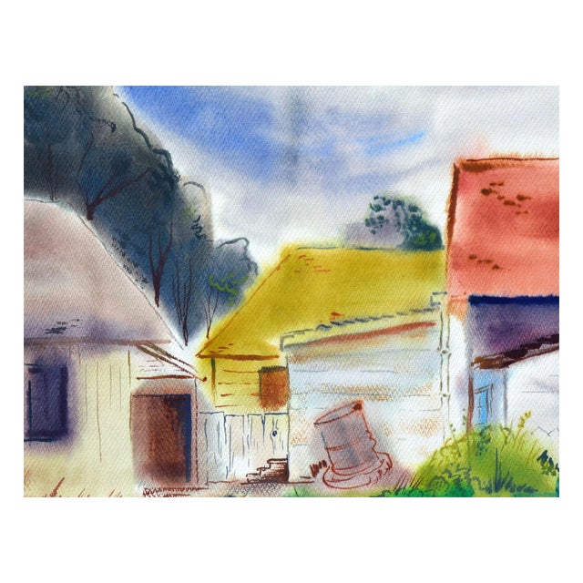 American Colorful Houses Landscape by Darrell Millsap For Sale - Image 3 of 5