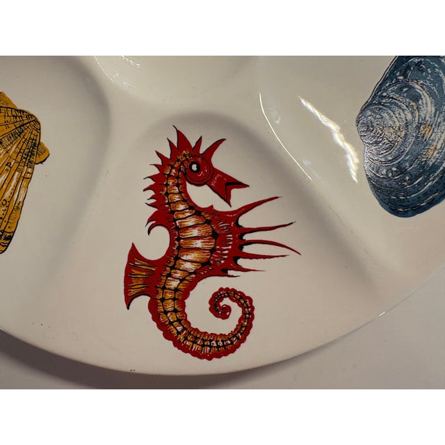 Villeroy & Boch 1960s Oyster Plates Villeroy & Boch Faience - Set of 10 For Sale - Image 4 of 12