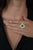 4.42 Carat Tw Colombian Emerald With Round & Emerald Cut Diamond Halo 18k Ring Size 7 For Sale - Image 12 of 12