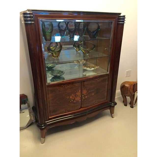 Jules Leleu Jules Leleu Style French Art Deco Vitrine Bar For Sale - Image 4 of 10