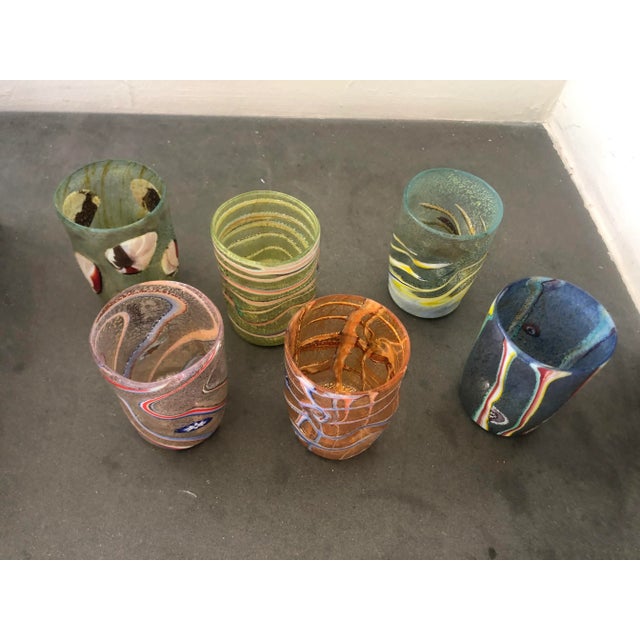 Mid-Century Modern 2000s "Murrisa Murano Glass" Glasses- Set of 6 For Sale - Image 3 of 11