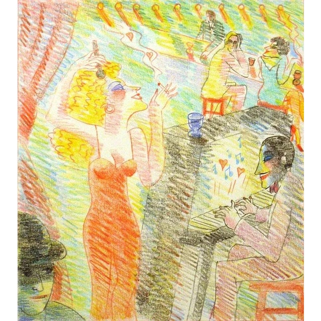 "Torch Song" Original Colored Pencil Drawing by Earl Linderman Original Colored Pencil Drawing Matted, Not Framed Hand...