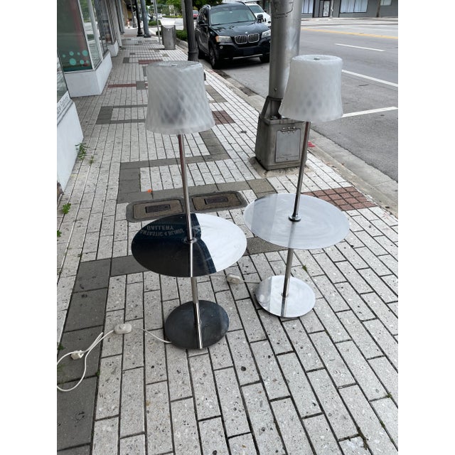 Pair of 1980s Philippe Starck Murano Shades Side Tables Lamps from Delano Hotel Miami Beach For Sale - Image 9 of 11