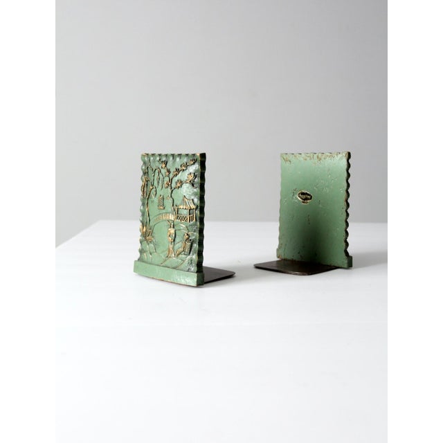 Vintage Syroco Japanese Asian Theme Bookends For Sale - Image 6 of 10
