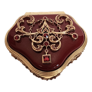 Halcyon Days Enamels 1870's Diamond Bejeweled Necklace Trinket Pill Box Handcrafted by English Artisans