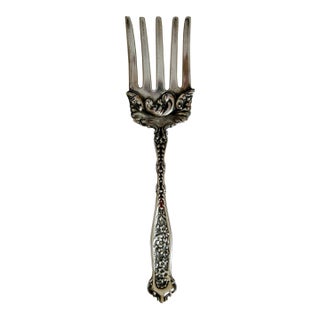 Late 19th Century Victorian Dresden by Whiting Sterling Silver Five-Tine Fork For Sale