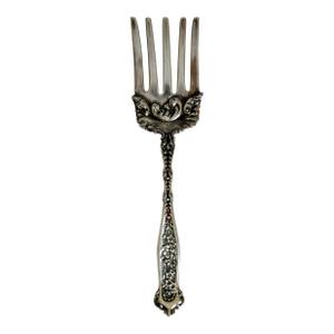 Late 19th Century Victorian Dresden by Whiting Sterling Silver Five-Tine Fork