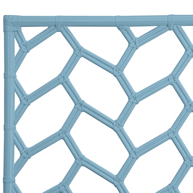 David Francis Silas Platform Bed Twin Extra Long - Pool Blue For Sale - Image 4 of 12