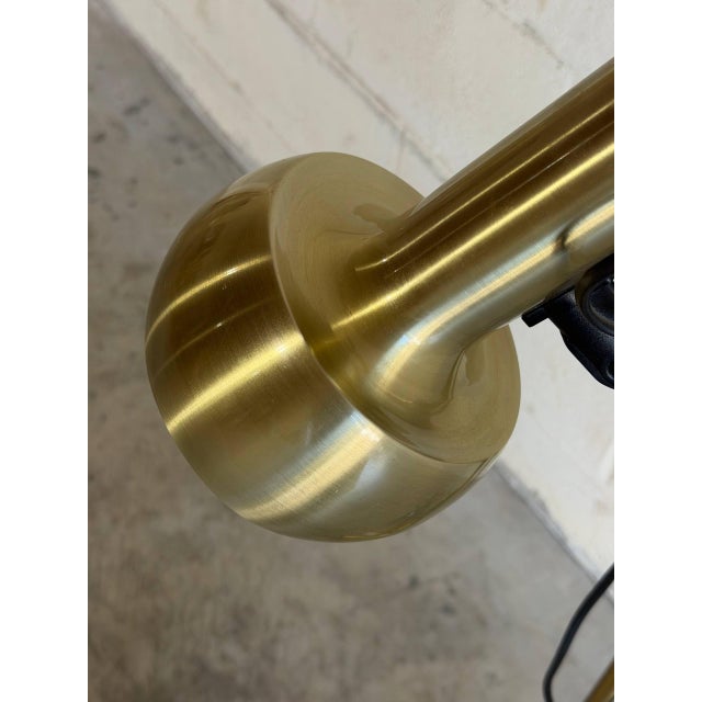 Mid 20th Century Mid-Century Modern Hamalux Gold Standing Lamp Metal For Sale - Image 9 of 12