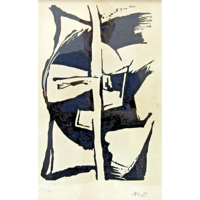 Alexandre Noll Untitled 1960's Signed and Numbered Woodblock Print on Paper Edition 2 of 100 Alexandre Noll (French,...