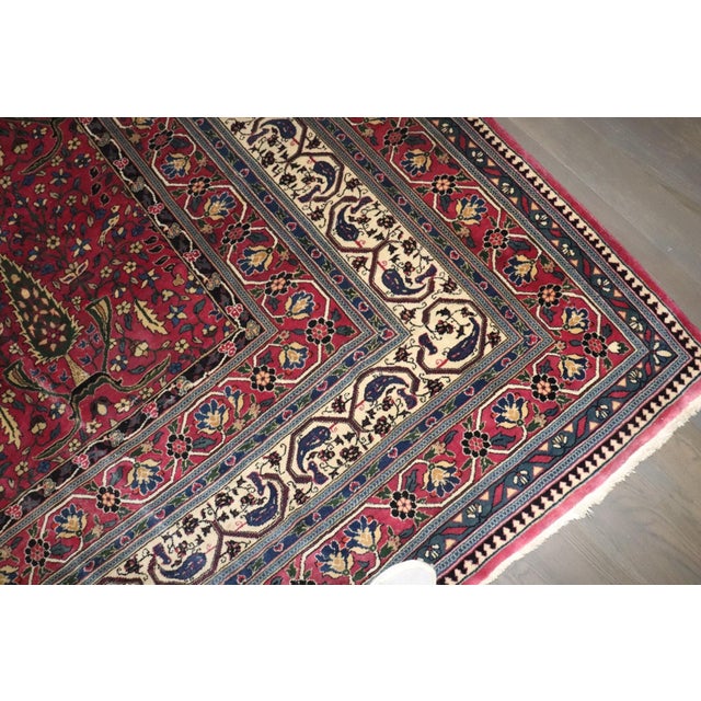 Textile Vintage Indian Larestan Plum Rug rug no.10839 For Sale - Image 7 of 15