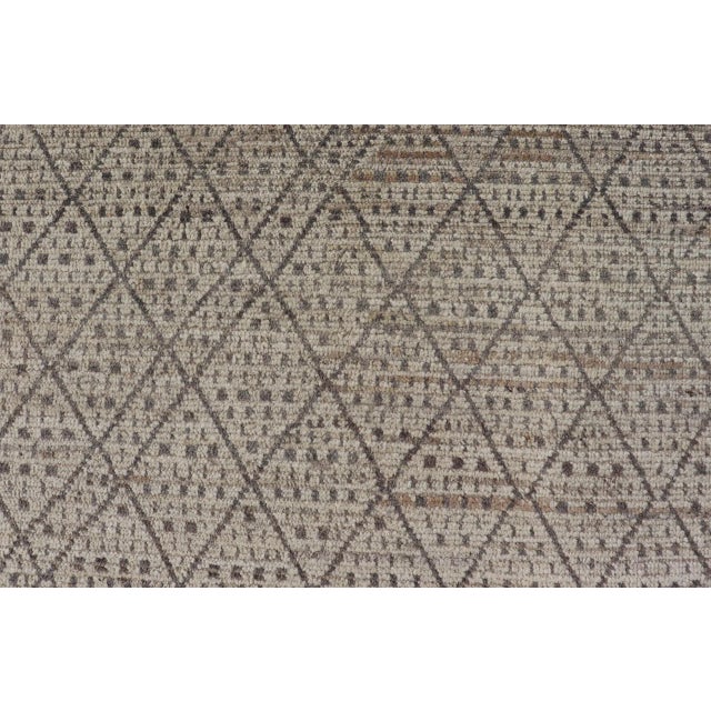 Modern Moroccan Rug in Wool by Keivan Woven Arts 10'5 X 13'10 For Sale - Image 9 of 12