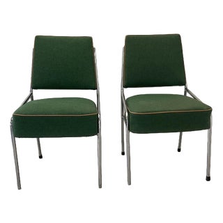 Vintage Art Deco Chrome Chairs, 1950s, Set of 2 For Sale