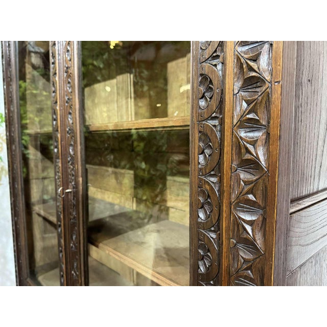 Brown 20th Century Breton Chestnut Bookcase For Sale - Image 8 of 18