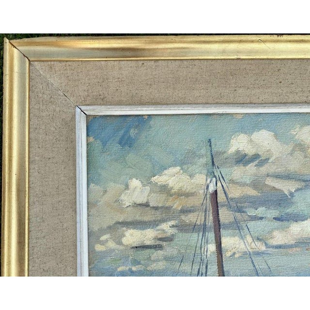 F. Meheut, Breton Boat, Oil on Hardboard For Sale - Image 10 of 13