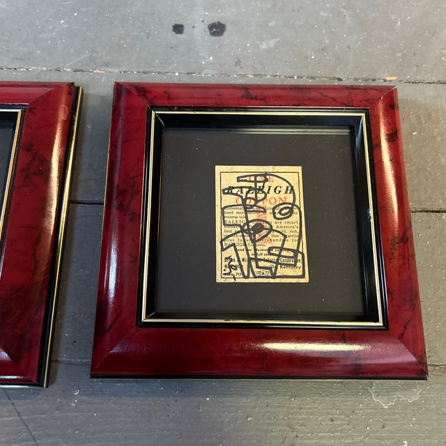 Three Contemporary Original Abstract Marker Drawings by Wayne Cunningham - Set of Three For Sale - Image 4 of 5